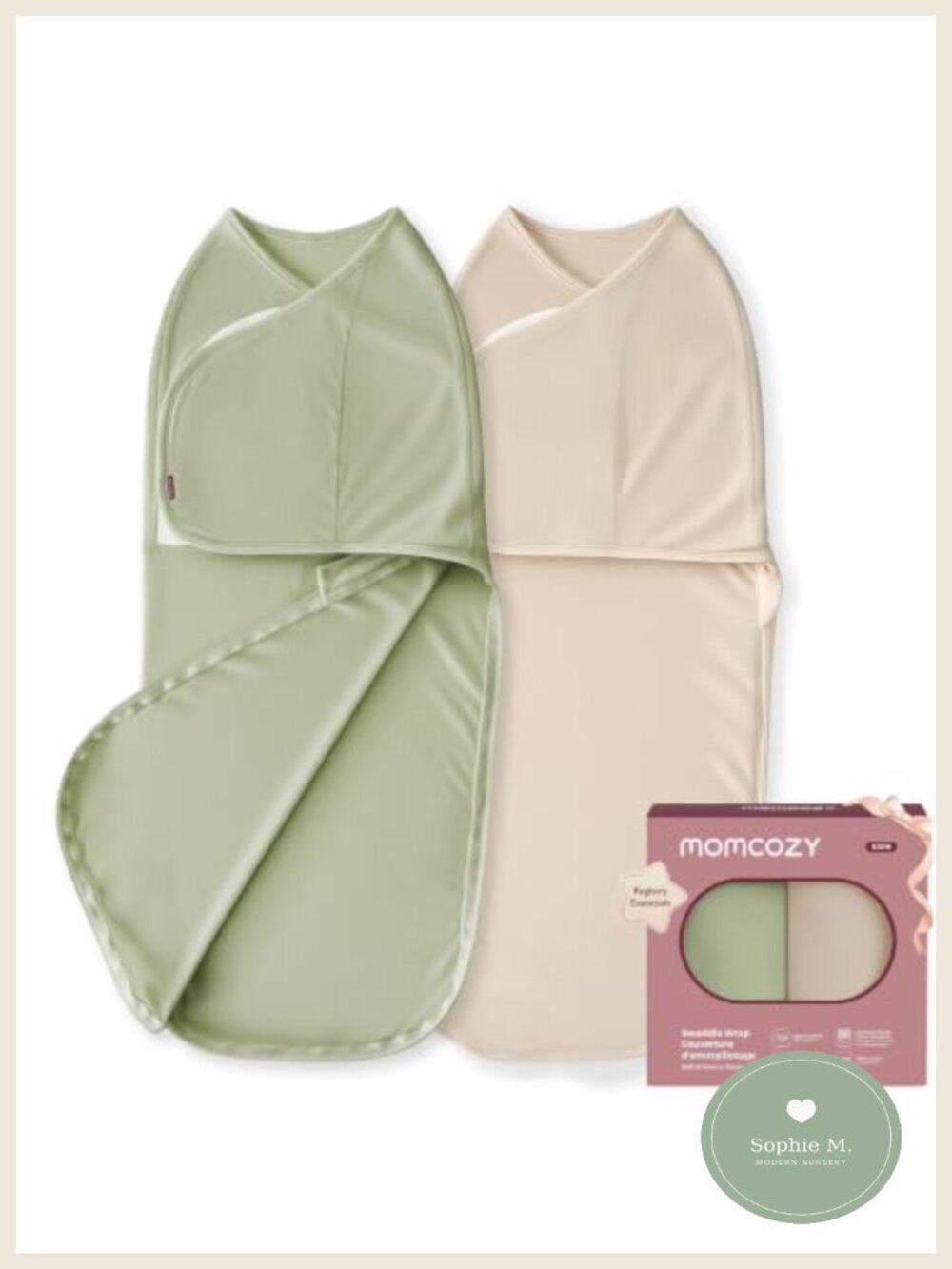 Baby Swaddle Sack Easy Fastener Quick Bottom Zip 0-3 Months